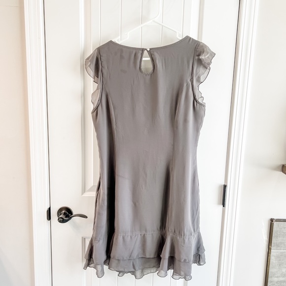 Tulle Gray Layer Ruffle Shift Dress Size Medium - Picture 2 of 9
